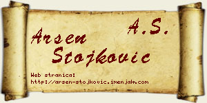 Arsen Stojković vizit kartica